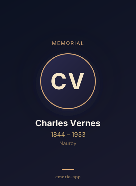 Memorial portrait of Charles Vernes