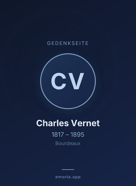 Gedenkportrait von Charles Vernet