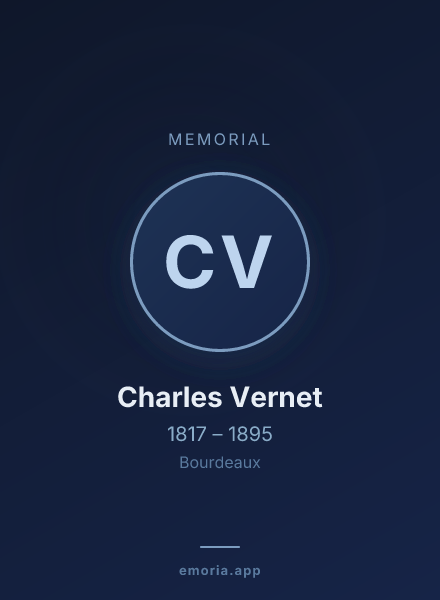 Memorial portrait of Charles Vernet
