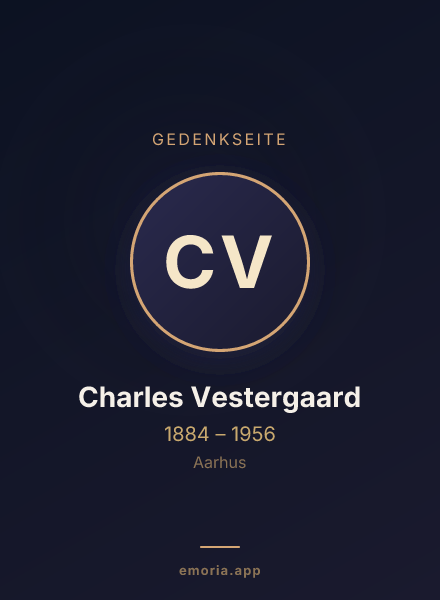 Gedenkportrait von Charles Vestergaard