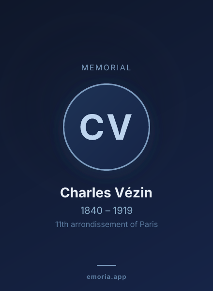 Memorial portrait of Charles Vézin