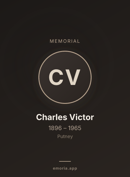 Memorial portrait of Charles Victor