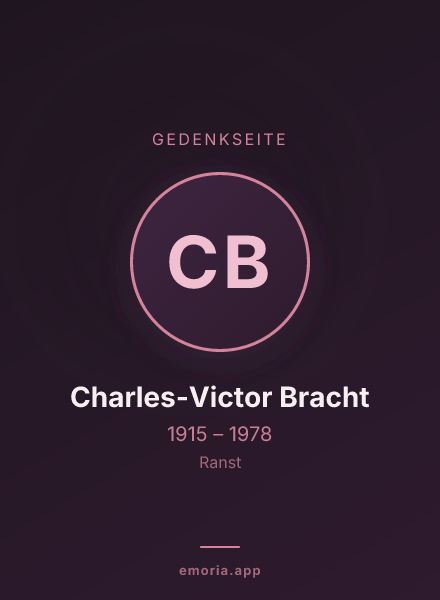 Gedenkportrait von Charles-Victor Bracht