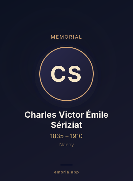 Memorial portrait of Charles Victor Émile Sériziat
