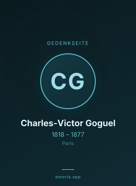 Gedenkportrait von Charles-Victor Goguel