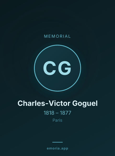 Memorial portrait of Charles-Victor Goguel