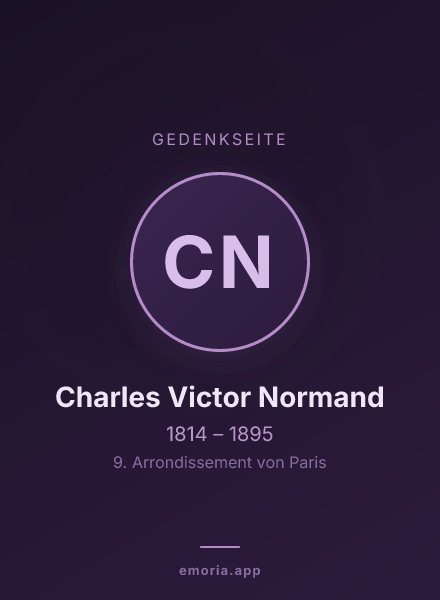 Gedenkportrait von Charles Victor Normand