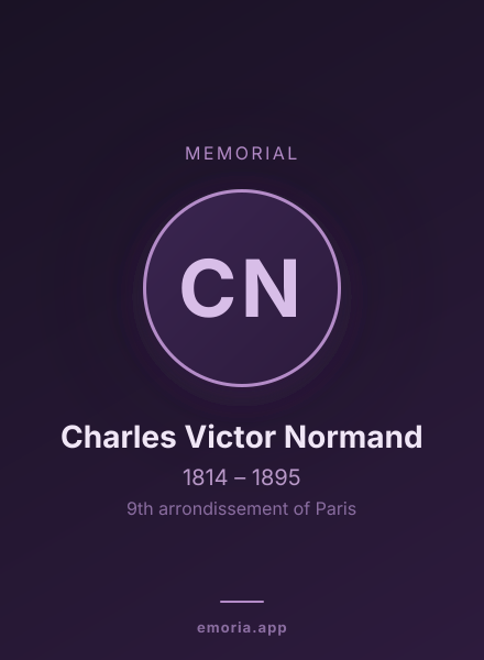 Memorial portrait of Charles Victor Normand