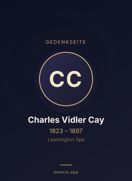 Gedenkportrait von Charles Vidler Cay