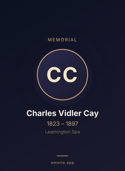 Memorial portrait of Charles Vidler Cay