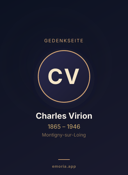 Gedenkportrait von Charles Virion