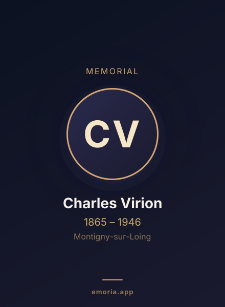 Memorial portrait of Charles Virion