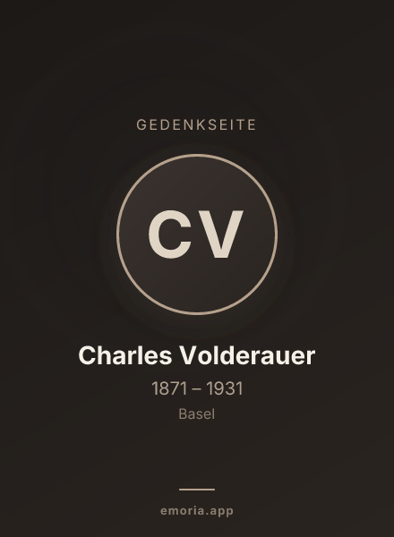 Gedenkportrait von Charles Volderauer
