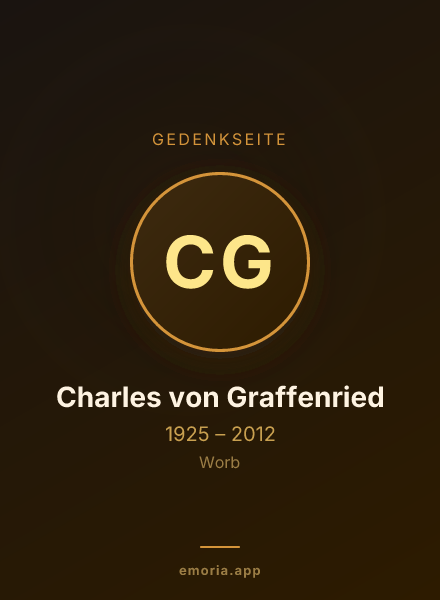 Gedenkportrait von Charles von Graffenried