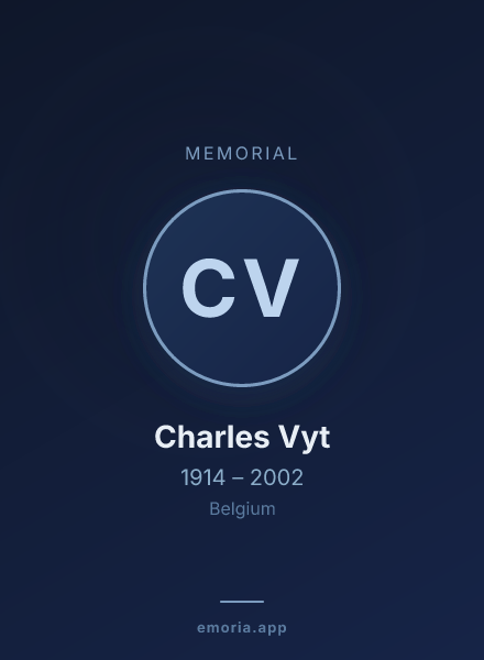 Memorial portrait of Charles Vyt