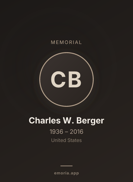 Memorial portrait of Charles W. Berger