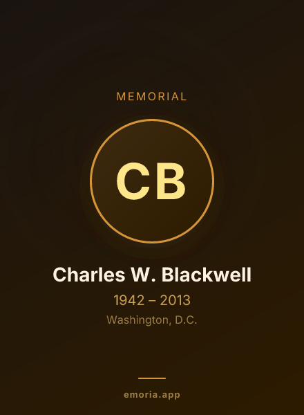 Memorial portrait of Charles W. Blackwell