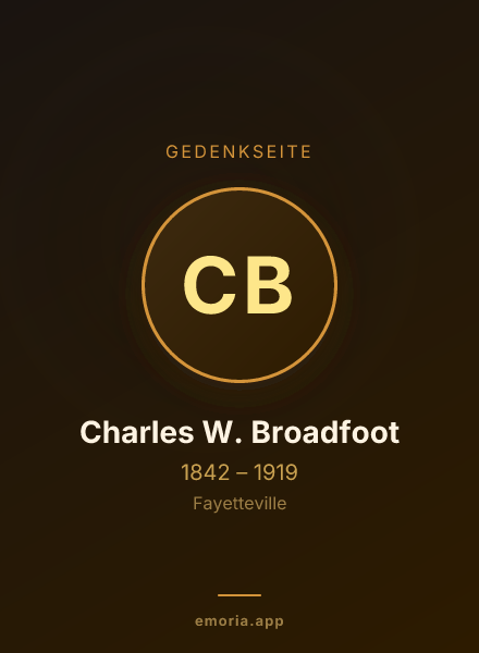 Gedenkportrait von Charles W. Broadfoot