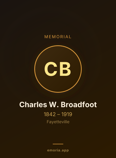 Memorial portrait of Charles W. Broadfoot