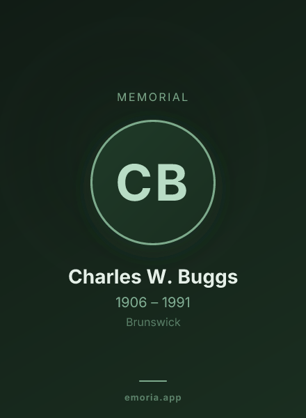 Memorial portrait of Charles W. Buggs