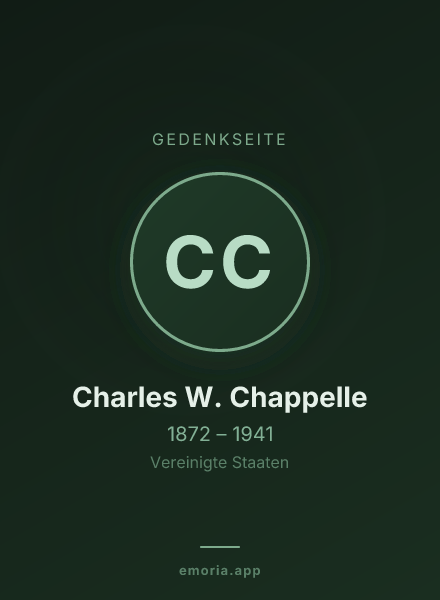 Gedenkportrait von Charles W. Chappelle