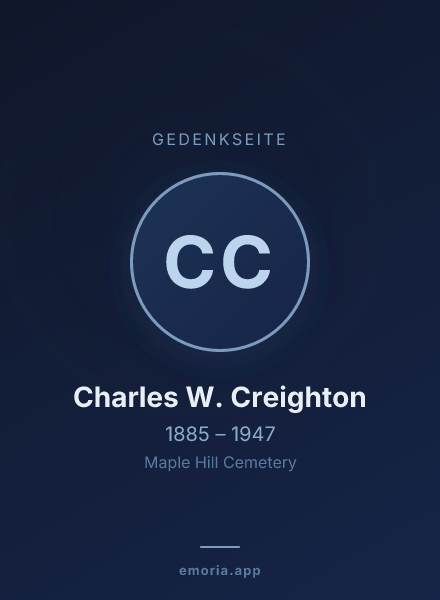 Gedenkportrait von Charles W. Creighton
