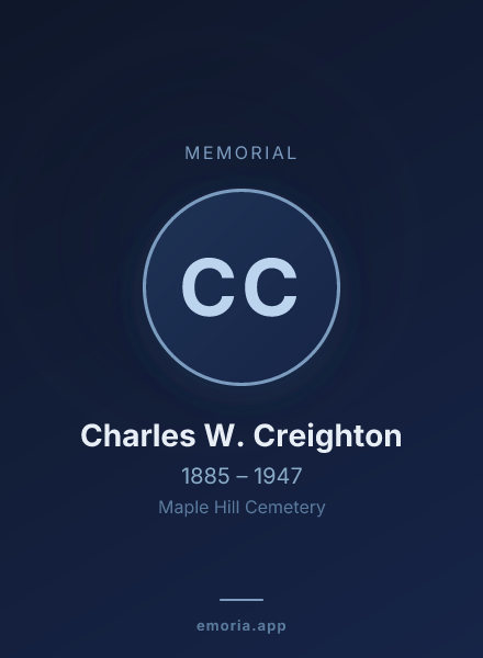 Memorial portrait of Charles W. Creighton