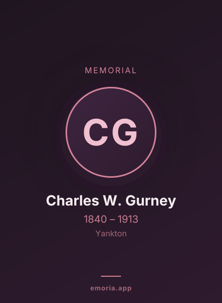 Memorial portrait of Charles W. Gurney