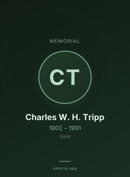 Memorial portrait of Charles W. H. Tripp