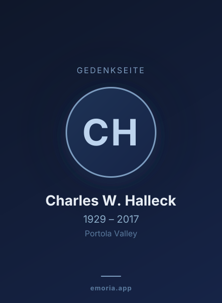 Gedenkportrait von Charles W. Halleck