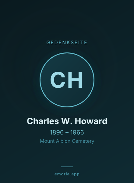 Gedenkportrait von Charles W. Howard