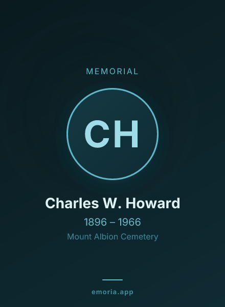 Memorial portrait of Charles W. Howard