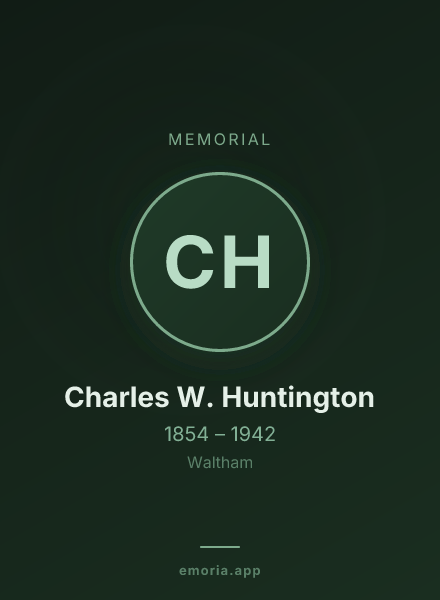 Memorial portrait of Charles W. Huntington