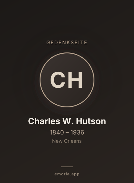 Gedenkportrait von Charles W. Hutson