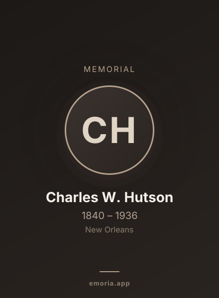 Memorial portrait of Charles W. Hutson