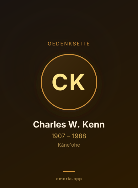 Gedenkportrait von Charles W. Kenn