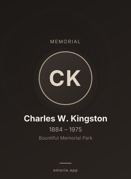 Memorial portrait of Charles W. Kingston
