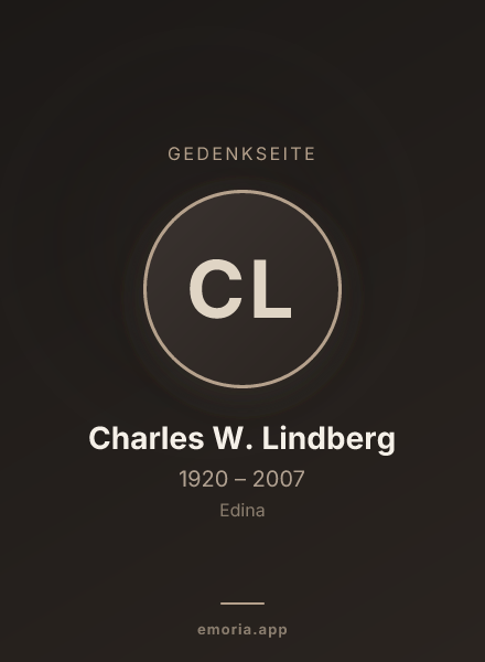Gedenkportrait von Charles W. Lindberg