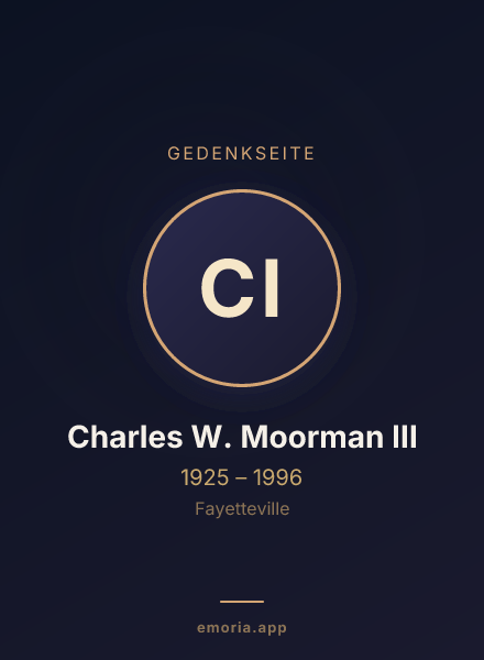 Gedenkportrait von Charles W. Moorman III