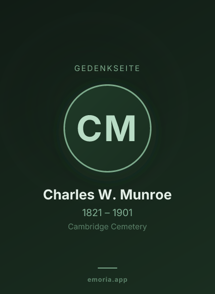 Gedenkportrait von Charles W. Munroe