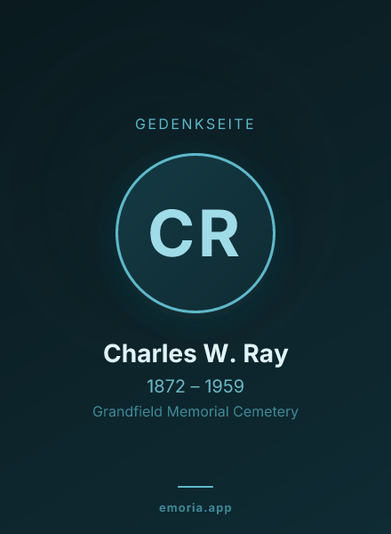 Gedenkportrait von Charles W. Ray