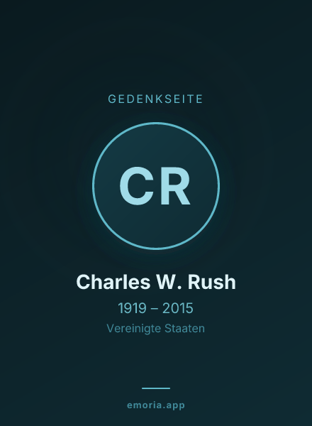 Gedenkportrait von Charles W. Rush