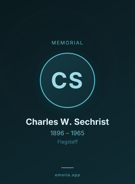 Memorial portrait of Charles W. Sechrist