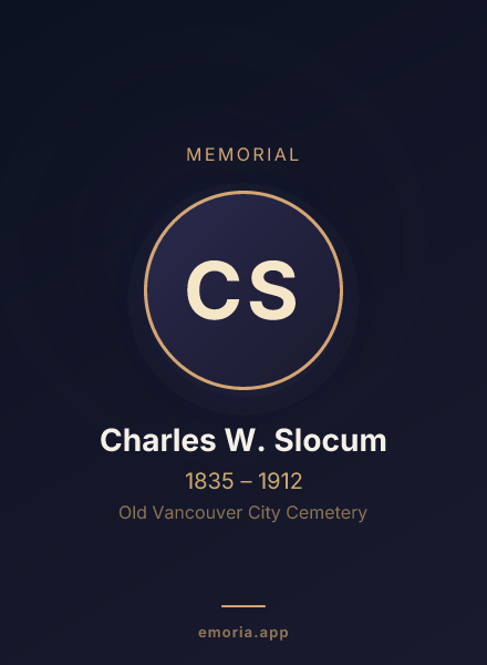 Memorial portrait of Charles W. Slocum