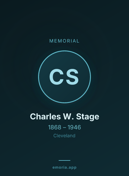 Memorial portrait of Charles W. Stage