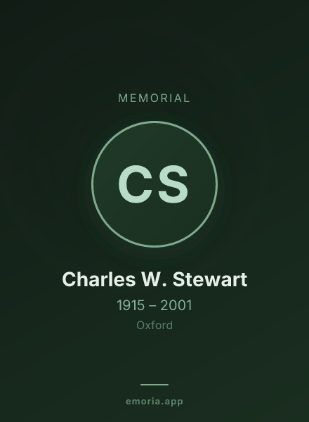 Memorial portrait of Charles W. Stewart