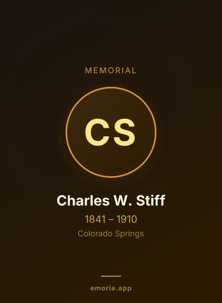 Memorial portrait of Charles W. Stiff