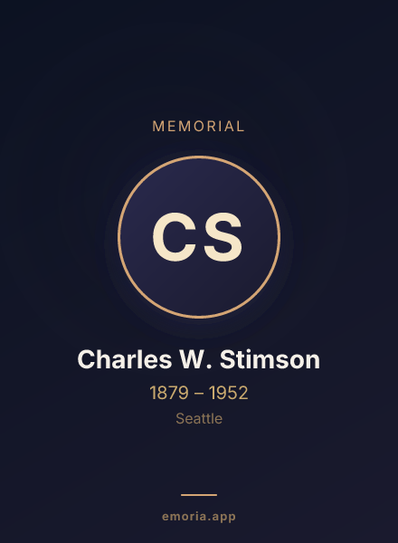 Memorial portrait of Charles W. Stimson