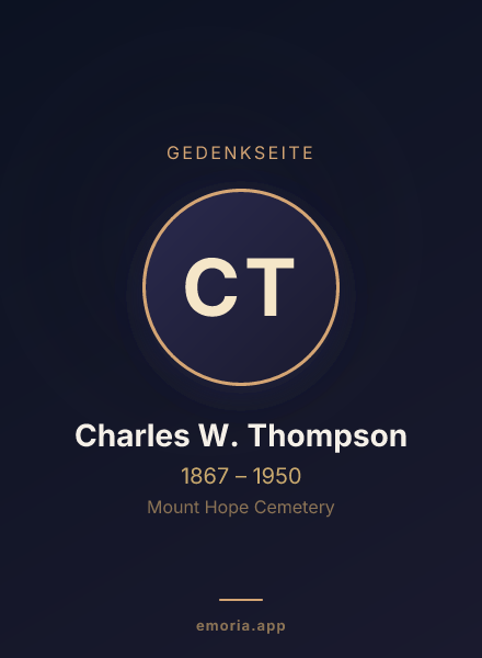 Gedenkportrait von Charles W. Thompson