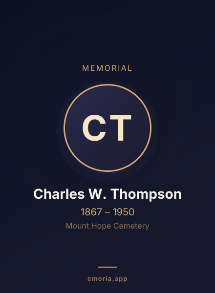 Memorial portrait of Charles W. Thompson